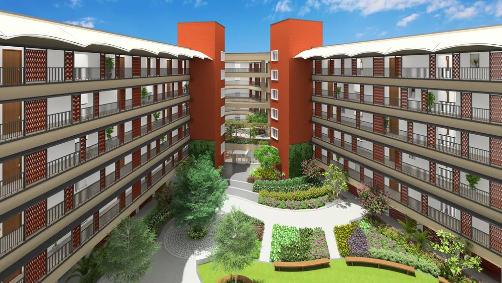 Courtyard — aerial view