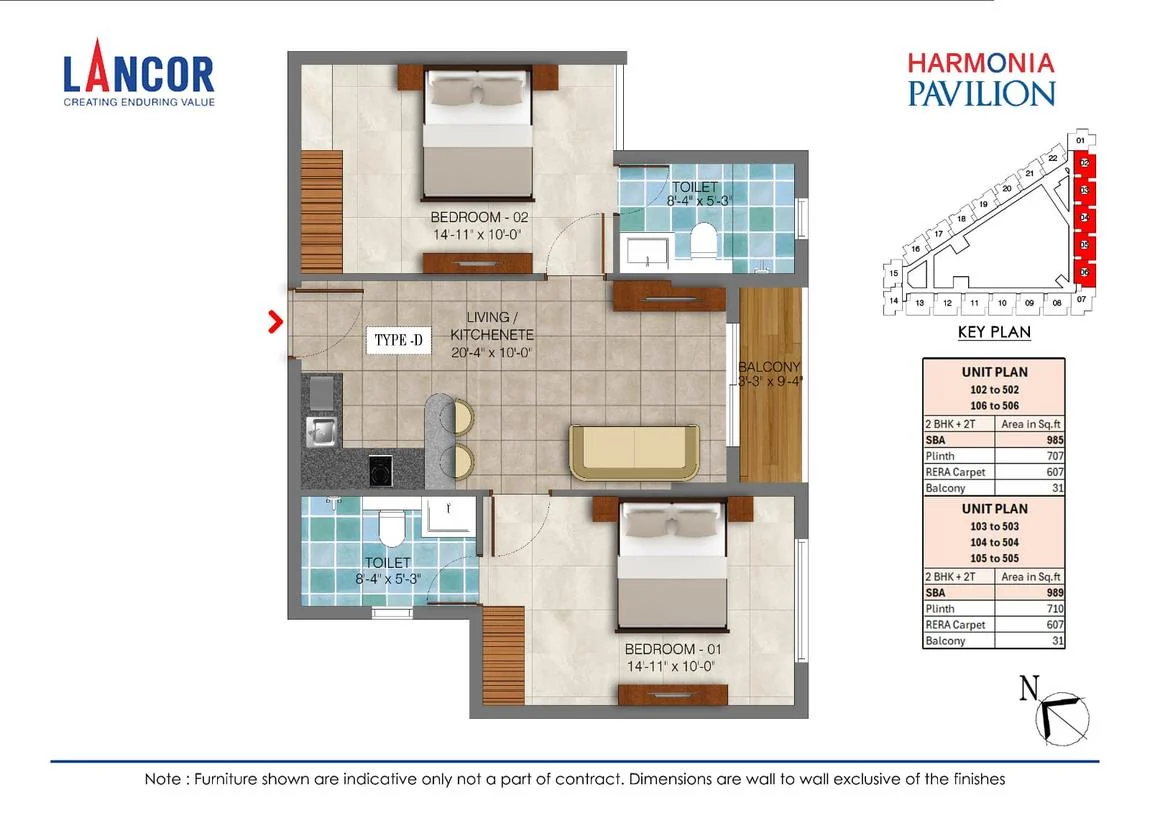 Type D unit plan